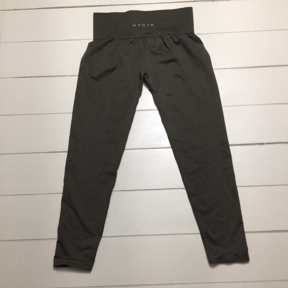 NVGTN Leggings. Olive Green, Size Large